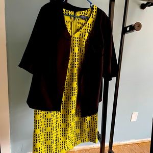 Day dress with black jacket